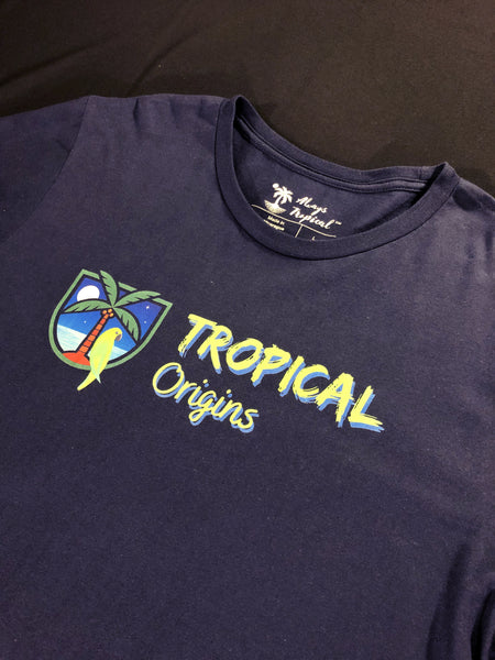 "Tropical Origins, Night Version" Unisex T-Shirt (Navy)