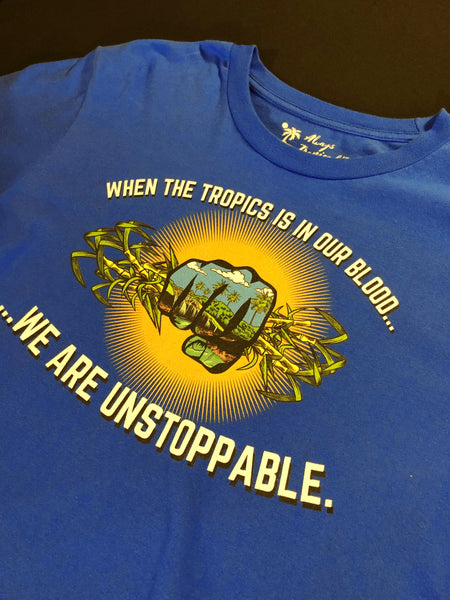 "Tropics Unstoppable" Unisex T-Shirt (True Royal)