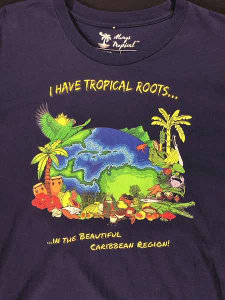 "Tropical Roots" Unisex T-Shirt (Navy)