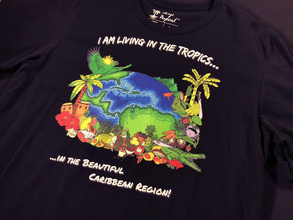 "Living in the Tropics" Unisex T-Shirt (Black)