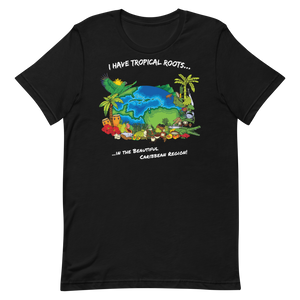 "Tropical Roots" Unisex T-Shirt (Black)